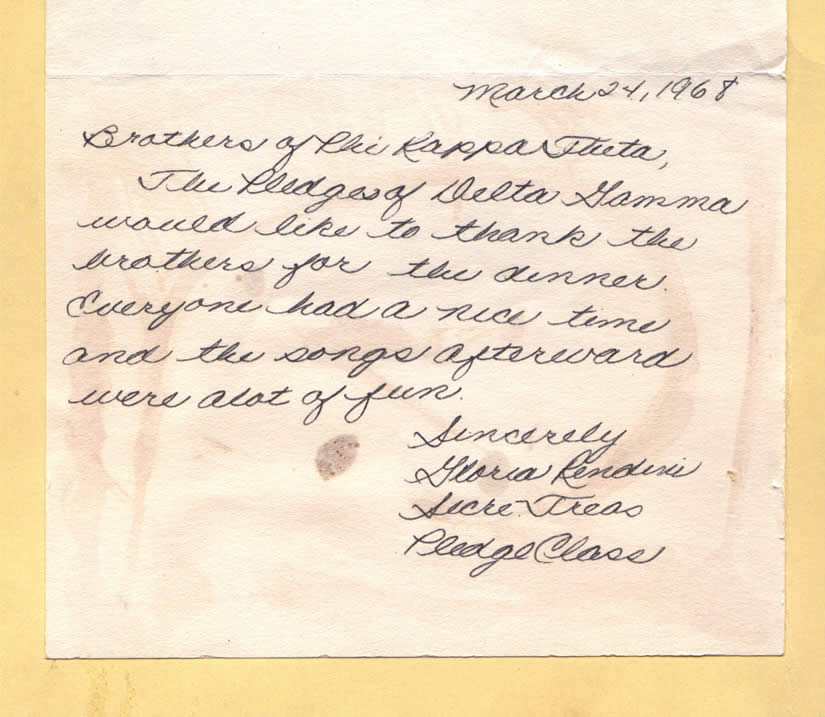 Delta Gamma Thank You